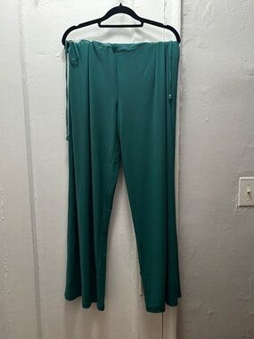 White House Black Market Teal Wide-Leg Pull-On Pants